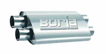 Borla Univ Stainless Steel ProXS Oval 2.5" Dual In/Out 19" x 4" x 9.5" Muffler