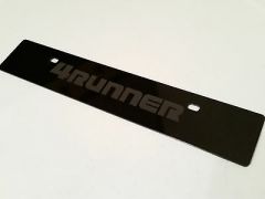 [SR] Black Front License Plate Delete FOR '4Runner' Full Laser Engraved Logo