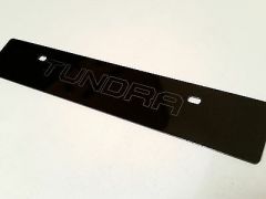 [SR] Black Front License Plate Delete FOR  'Tundra' Outline Laser Engraved Logo