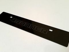 [SR] Black Front License Plate Delete FOR '4Runner' Line Laser Engraved Logo