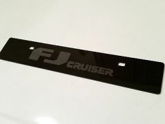 [SR] Black Front License Plate Delete w/ 'FJ Cruiser' Full Laser Engraved Logo