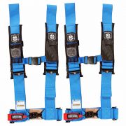 Pro Armor Seat Belt Safety Harness 4PT 3" Padded RZR Rhino Can Am BLUE (PAIR)