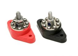 Painless Wiring 80116 Red & Black 8-Point Power Distribution Block